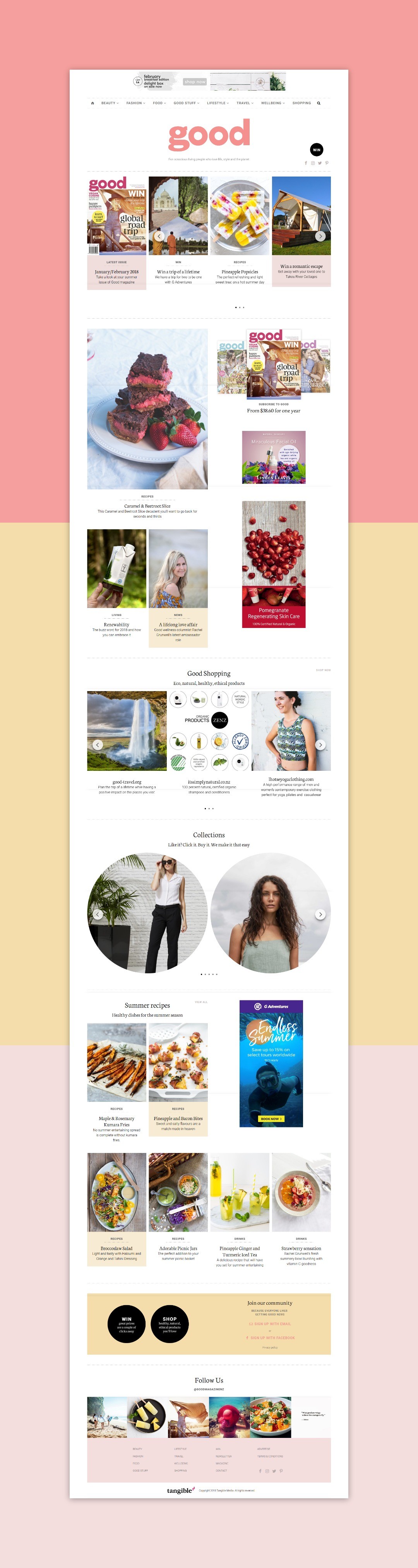 good homepage mockup