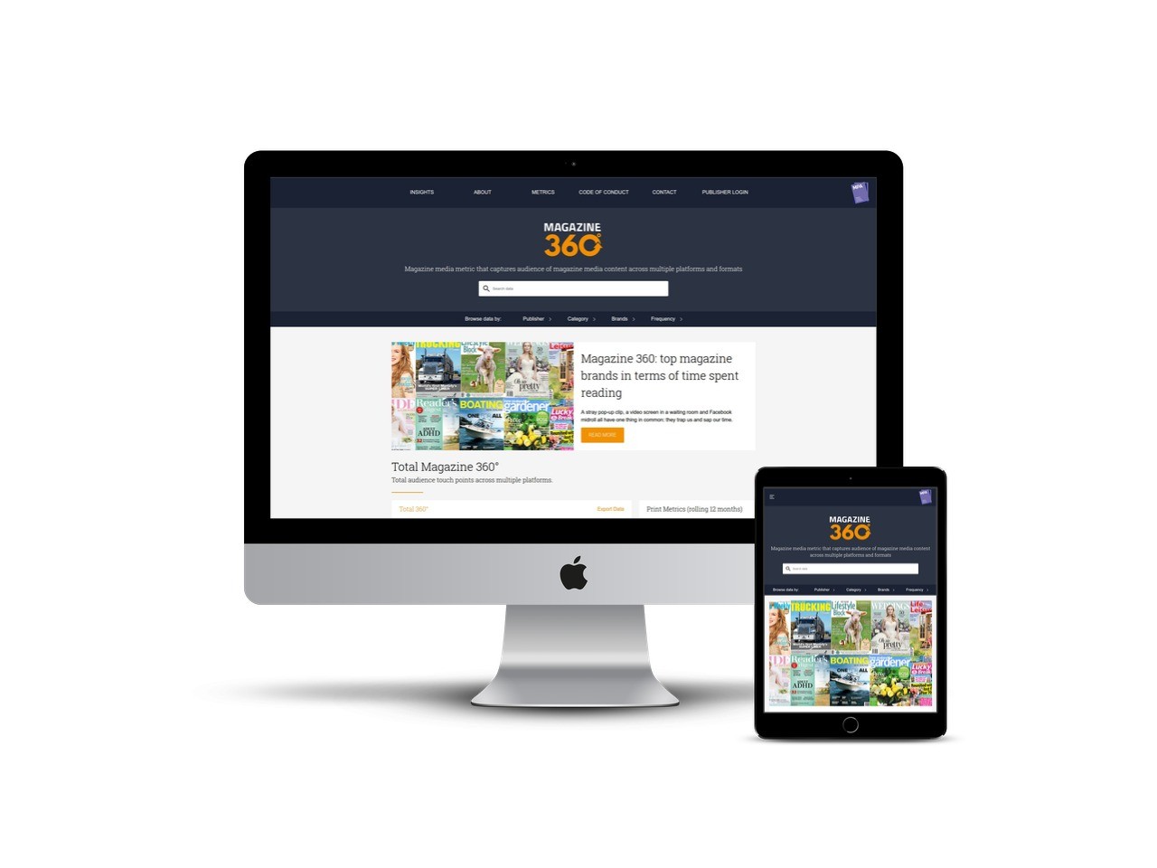 m360 homepage responsive mockup